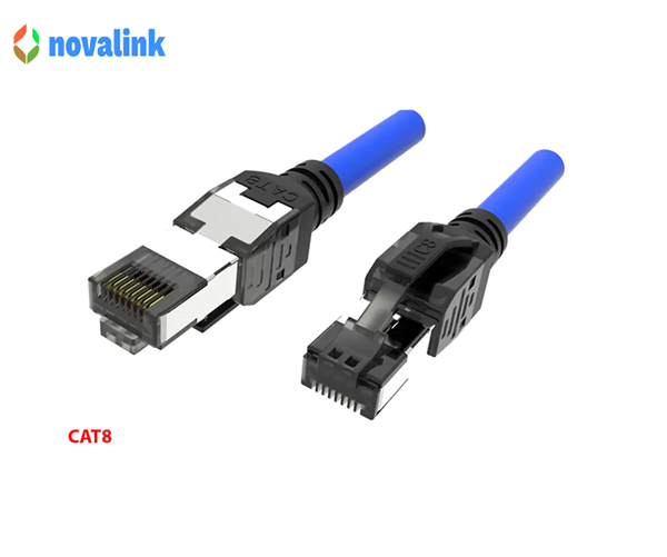 Dây patch cord cat8 STP, 24AWG dài 15m hãng Novalink mã NV-20211A